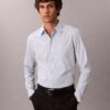 Camisa slim de xadrez em Cotton Stretch com botões Camisa slim de xadrez em Cotton Stretch com botões