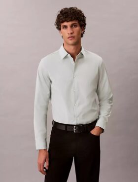 Camisa Slim em Algodão Elástico Supima