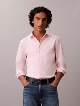 Camisa Slim em Algodão Elástico Supima