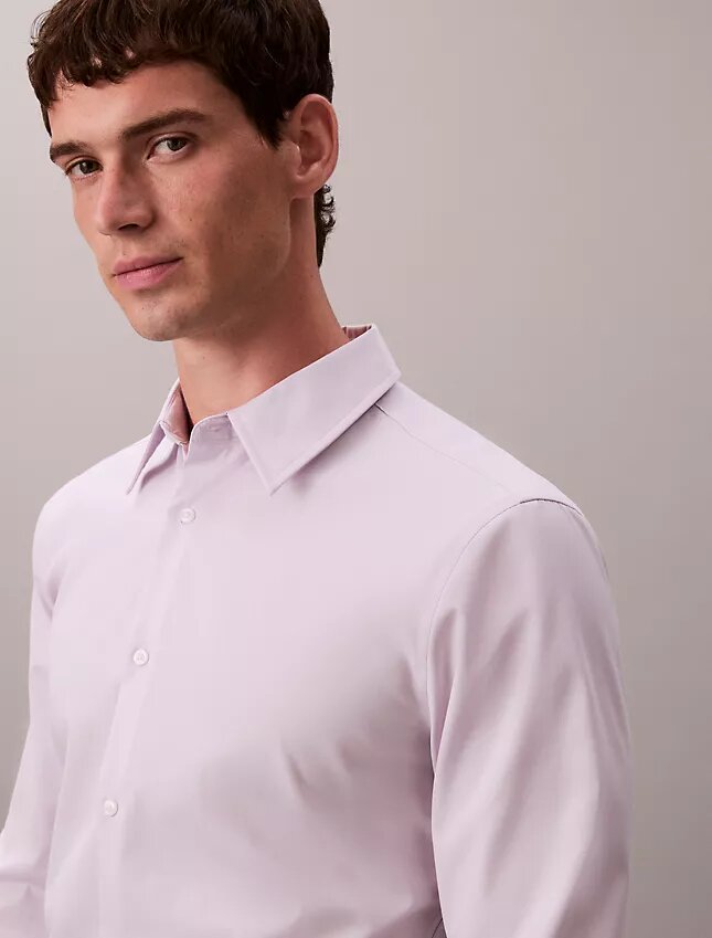 Camisa Slim em Algodão Elástico Supima Camisa Slim em Algodão Elástico Supima