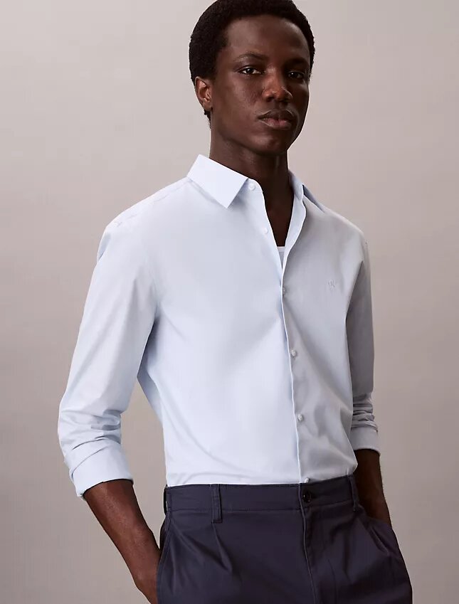 Camisa Slim Stretch com botões Camisa Slim Stretch com botões