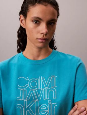 Camiseta clássica com logótipo brilhante