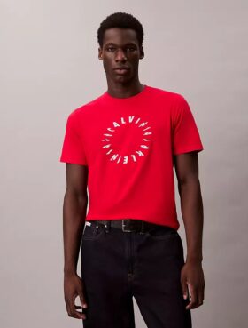 Camiseta clássica com logótipo circular