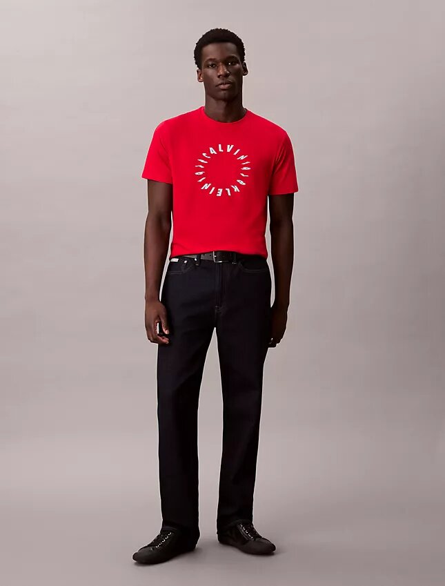 Camiseta clássica com logótipo circular Camiseta clássica com logótipo circular