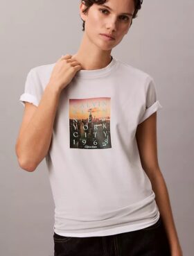 Camiseta clássica com logótipo «City Sunset»