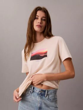 Camiseta clássica com logótipo City Sunset