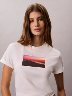 Camiseta clássica com logótipo City Sunset