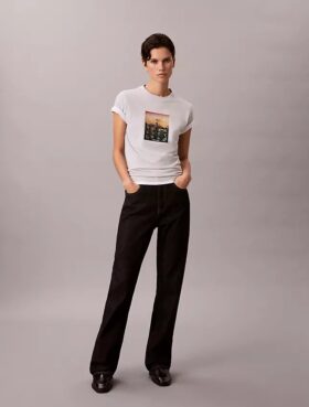 Camiseta clássica com logótipo «City Sunset»
