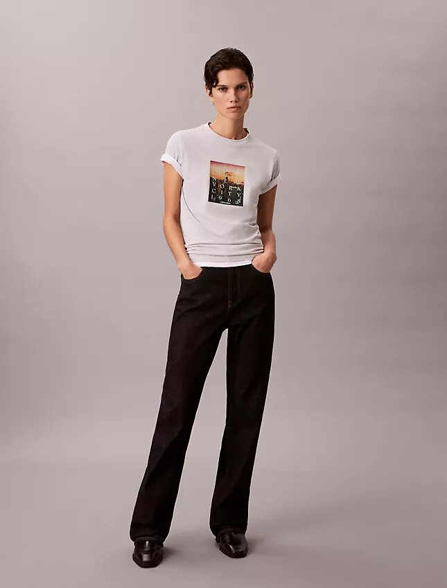 Camiseta clássica com logótipo «City Sunset» Camiseta clássica com logótipo «City Sunset»