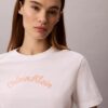 Camiseta clássica com logótipo em feltro Camiseta clássica com logótipo em feltro