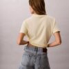 Camiseta clássica com logótipo em feltro Camiseta clássica com logótipo em feltro