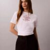 Camiseta clássica com logótipo em letra cursiva Camiseta clássica com logótipo em letra cursiva