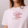 Camiseta clássica com logótipo em letra cursiva Camiseta clássica com logótipo em letra cursiva