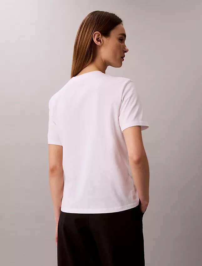 Camiseta clássica com logótipo em letra cursiva Camiseta clássica com logótipo em letra cursiva