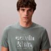 Camiseta clássica com logótipo em sombra Camiseta clássica com logótipo em sombra