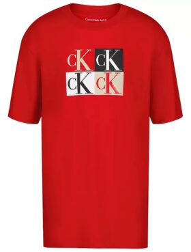 Camiseta clássica com Monogram em blocos de cor para meninos