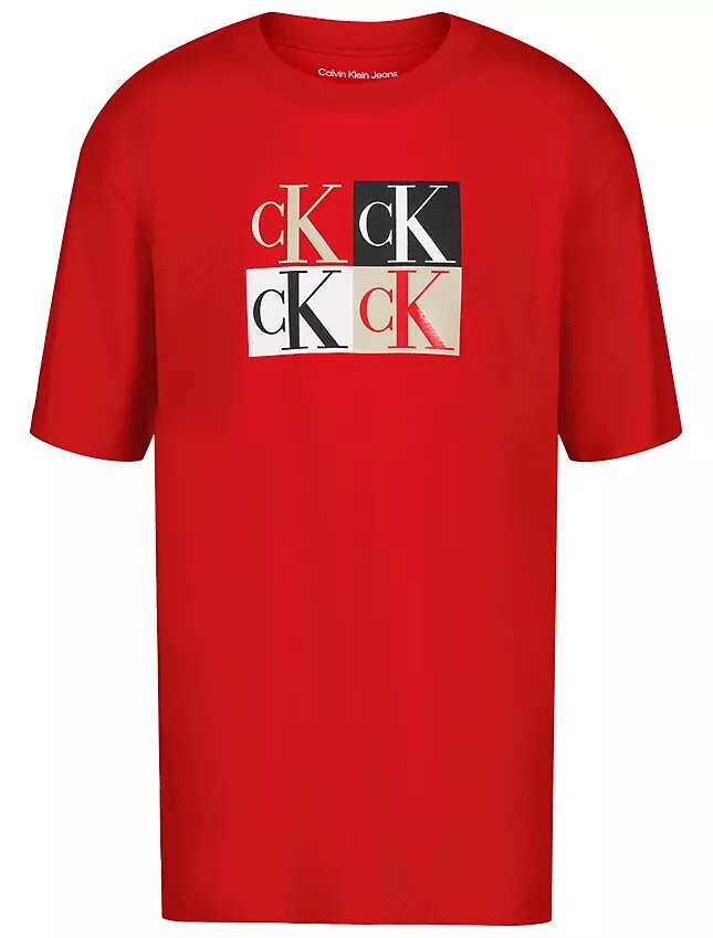 Camiseta clássica com Monogram em blocos de cor para meninos Camiseta clássica com Monogram em blocos de cor para meninos