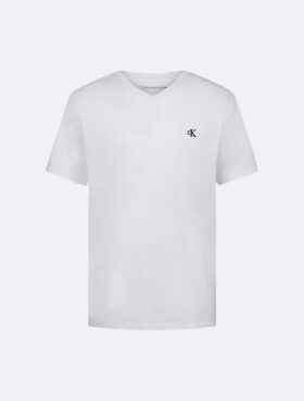 Camiseta com decote em V e Monogram para meninos