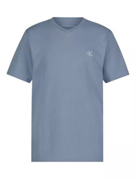 Camiseta com decote em V e Monogram para meninos