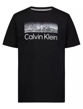 Camiseta com estampa do horizonte de Nova Iorque para meninos