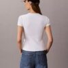 Camiseta Curta com Logotipo em Malha Canelada Camiseta Curta com Logotipo em Malha Canelada