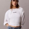 Camiseta Curta com Logotipo em Malha Canelada Camiseta Curta com Logotipo em Malha Canelada