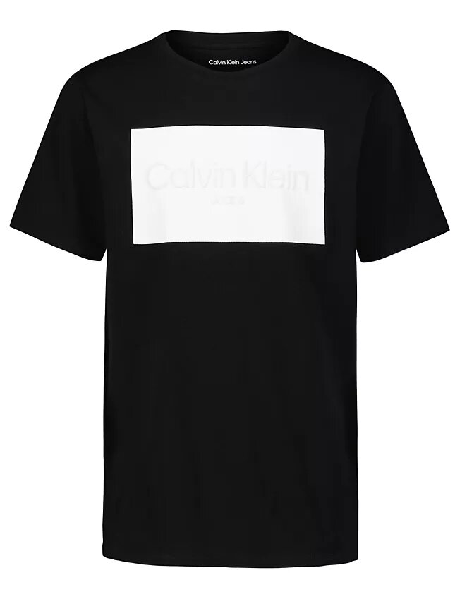 Camiseta de gola redonda com bloco de logótipo Ck para meninos Camiseta de gola redonda com bloco de logótipo Ck para meninos