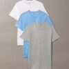 Camiseta de gola redonda com corte clássico, pacote de 3 peças da Cotton Classics Camiseta de gola redonda com corte clássico, pacote de 3 peças da Cotton Classics