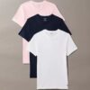 Camiseta de gola redonda com corte clássico, pacote de 3 peças da Cotton Classics Camiseta de gola redonda com corte clássico, pacote de 3 peças da Cotton Classics
