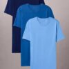 Camiseta de gola redonda com corte clássico, pacote de 3 peças da Cotton Classics