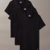 Camiseta de gola redonda com corte clássico, pacote de 3 peças da Cotton Classics