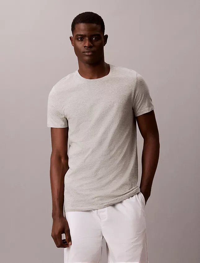 Camiseta de gola redonda com corte clássico, pacote de 3 peças da Cotton Classics Camiseta de gola redonda com corte clássico, pacote de 3 peças da Cotton Classics
