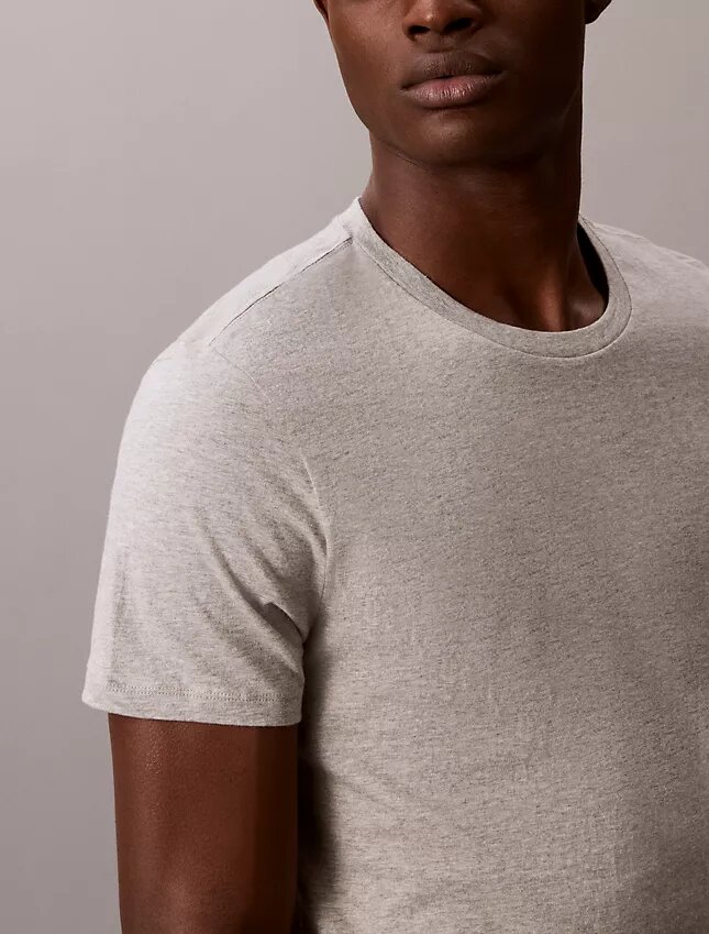 Camiseta de gola redonda com corte clássico, pacote de 3 peças da Cotton Classics Camiseta de gola redonda com corte clássico, pacote de 3 peças da Cotton Classics