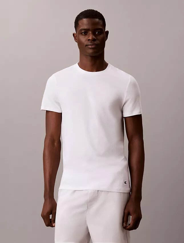 Camiseta de gola redonda com corte clássico, pacote de 3 peças da Cotton Classics Camiseta de gola redonda com corte clássico, pacote de 3 peças da Cotton Classics