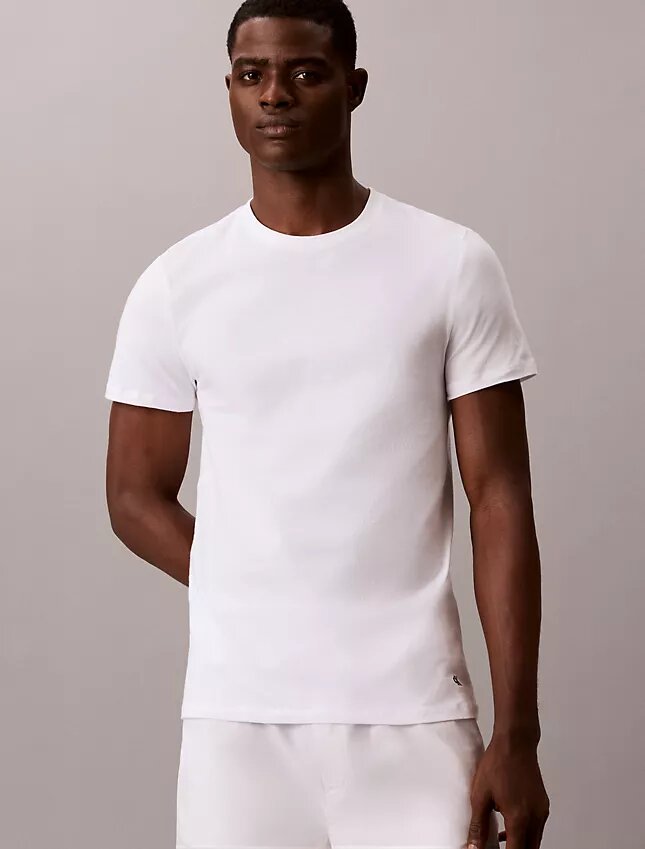 Camiseta de gola redonda com corte clássico, pacote de 3 peças da Cotton Classics Camiseta de gola redonda com corte clássico, pacote de 3 peças da Cotton Classics