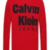 Camiseta de manga comprida com logótipo Ckj em negrito para meninos Camiseta de manga comprida com logótipo Ckj em negrito para meninos