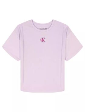 Camiseta de meninas com Monogram e pregas