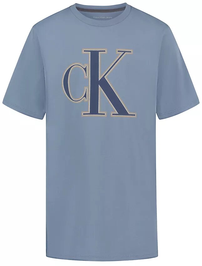 Camiseta de meninos com logótipo Monogram em ponto de corrente Camiseta de meninos com logótipo Monogram em ponto de corrente