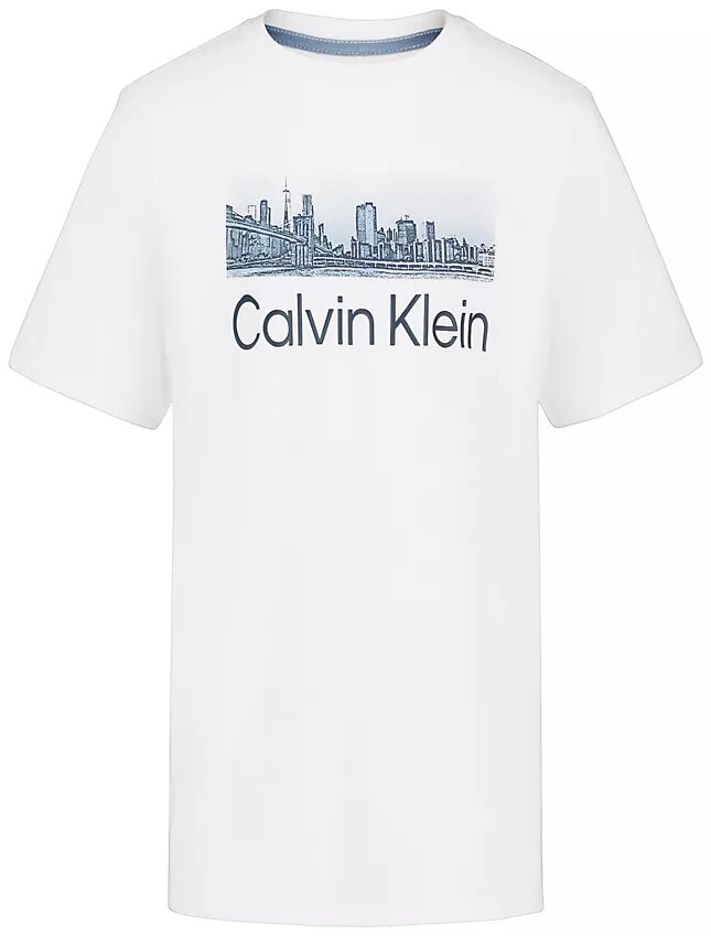 Camiseta para meninos com silhueta de Nova Iorque Camiseta para meninos com silhueta de Nova Iorque