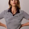 Camiseta polo com canelado em algodão Camiseta polo com canelado em algodão