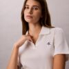 Camiseta polo com canelado em algodão Camiseta polo com canelado em algodão