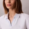 Camiseta polo com canelado em algodão Camiseta polo com canelado em algodão