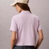 Camiseta polo com canelado em algodão Camiseta polo com canelado em algodão