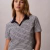Camiseta polo com canelado em algodão Camiseta polo com canelado em algodão
