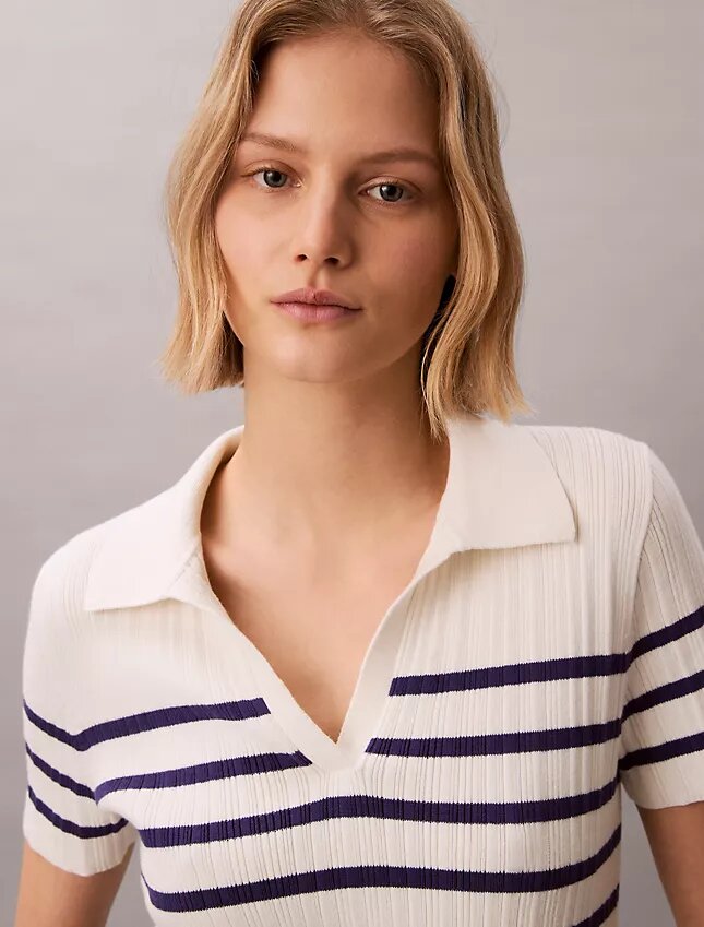 Camiseta polo de malha de algodão lisa Camiseta polo de malha de algodão lisa