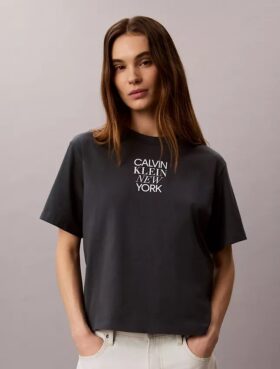 Camisola Boxy com Estampado Fotográfico CK One