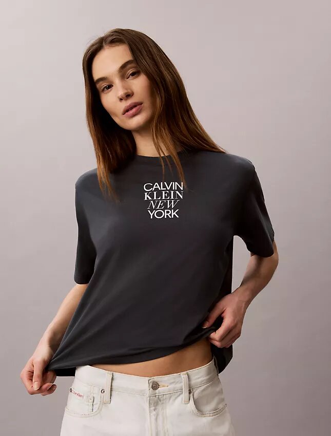 Camisola Boxy com Estampado Fotográfico CK One Camisola Boxy com Estampado Fotográfico CK One