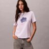 Camisola clássica com grafismo floral esbatido Camisola clássica com grafismo floral esbatido
