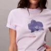 Camisola clássica com grafismo floral esbatido Camisola clássica com grafismo floral esbatido