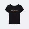 Camisola clássica com logótipo de Nova Iorque para meninas Camisola clássica com logótipo de Nova Iorque para meninas